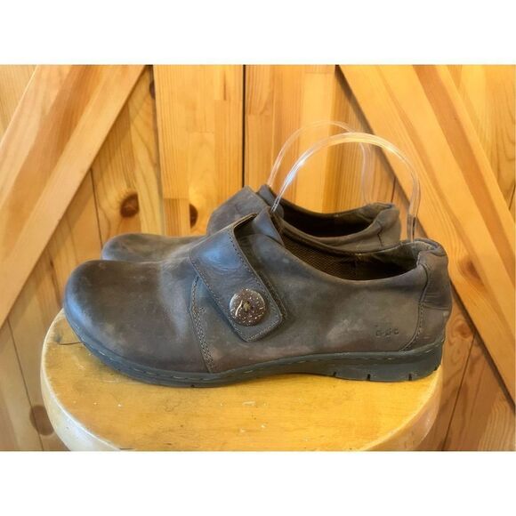 Boc Leather Clog Loafer Strap Shoe Women 10M Brown - Picture 1 of 6